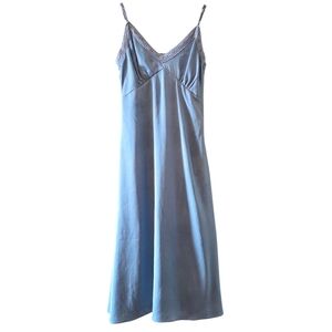 Privacy Please Women's Satin Sage Green Midi Slip Spaghetti Straps Size XS